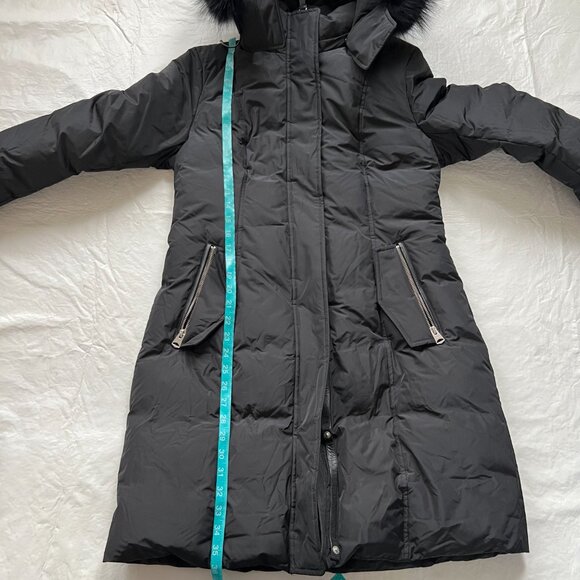 Mackage parka Ashlyn-n Genuine Fox Fur Trim Hooded Down Jacket In Black Large - Picture 15 of 15